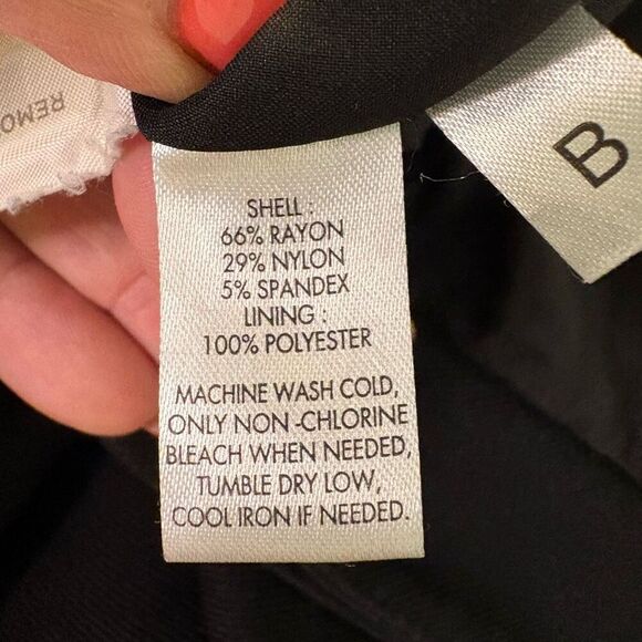 Size 10 Ann Taylor LOFT Short A Line Skirt Soft Twill Lined Black Buttons Office - Picture 3 of 5